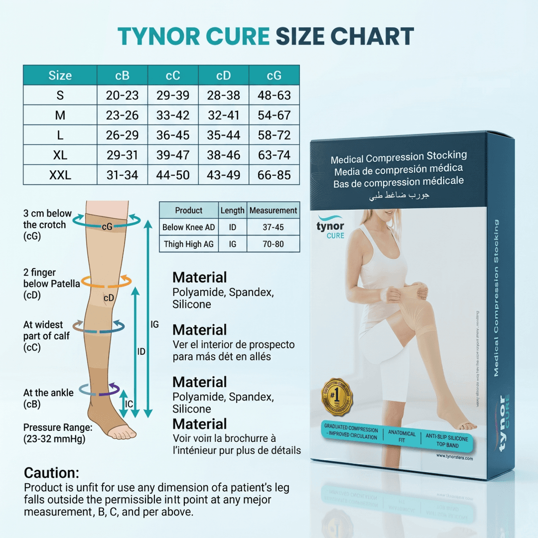 Medical Compression Stockings Class-2 Tynor (I70) thumbnail 3